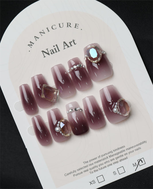 2024 arrival-Handmade press on nails-diamonds & beats