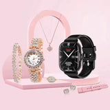 A58 Plus Smart Watch 5 in 1 with Jewellery Set