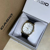 CASIO QUARTZ MEN'S LEATHER WATCH